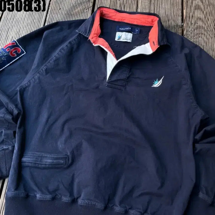 [BUNJANG] Nautica Half-Zip Sweatshirt / 노티카 반집업 맨투맨