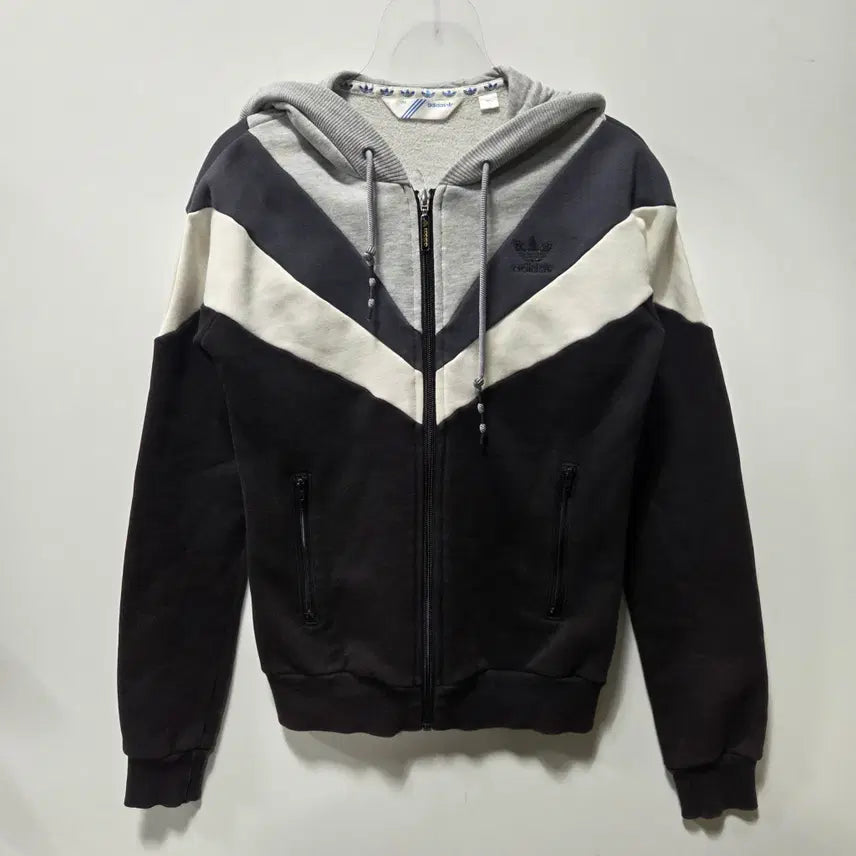 [BUNJANG] Adidas Logo Color-Block Hooded Zip-Up Set / 아디다스 로고 집 배색 후드 집업 셋업 85 26050820