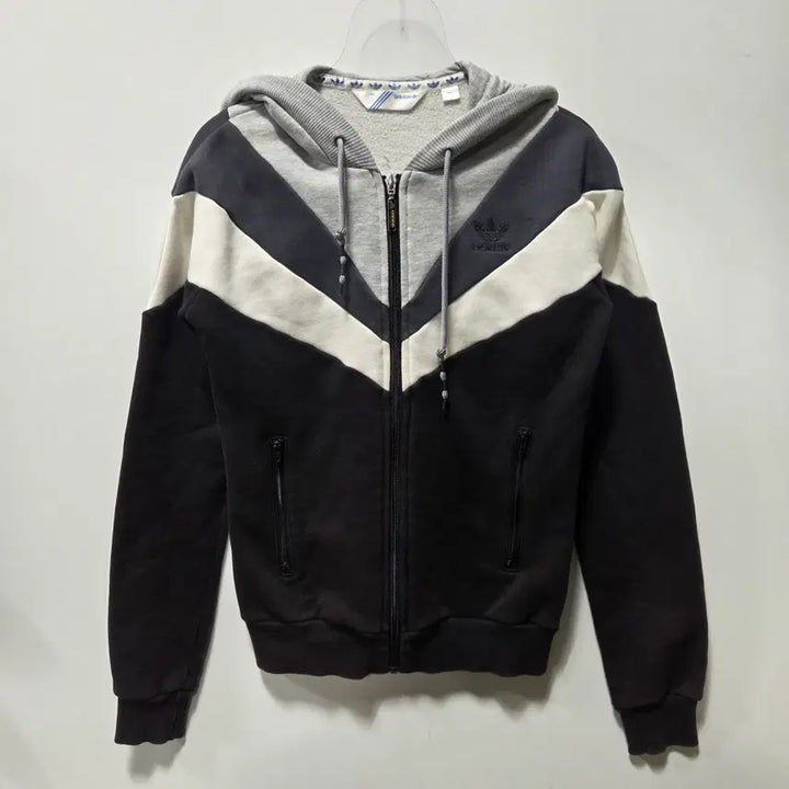 [BUNJANG] Adidas Logo Color-Block Hooded Zip-Up Set / 아디다스 로고 집 배색 후드 집업 셋업 85 26050820
