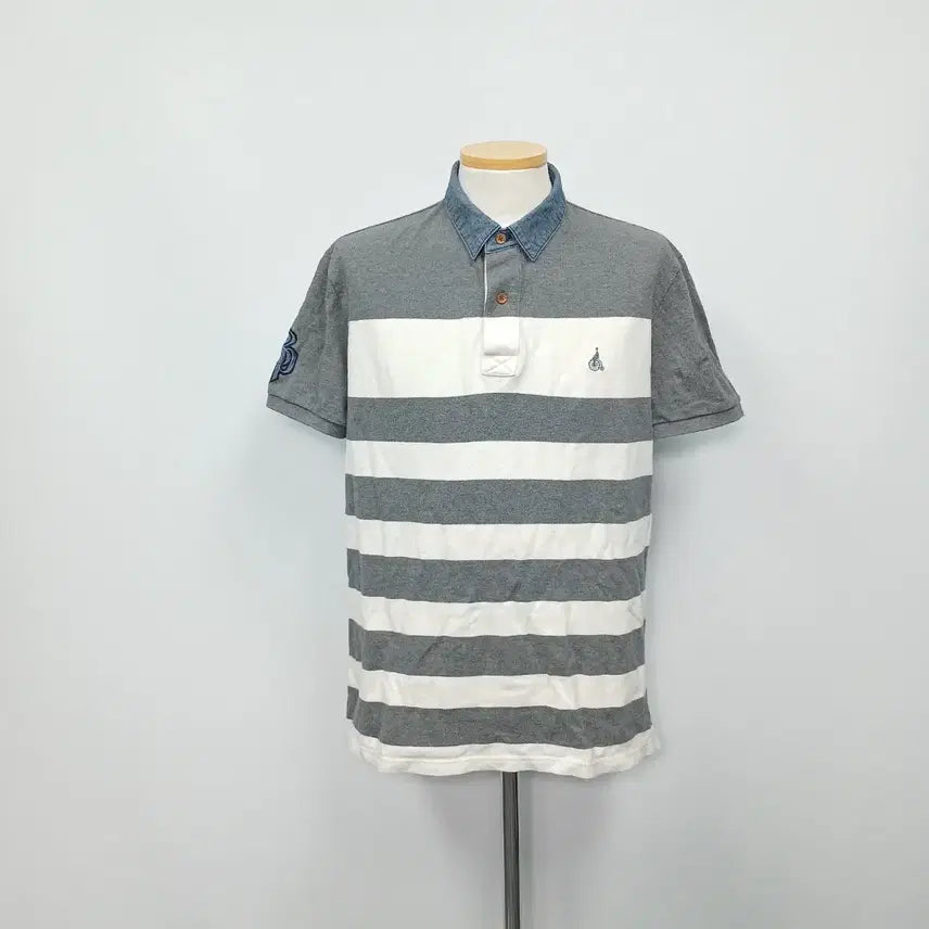 [BUNJANG] Beanpole Short-Sleeve Polo T-Shirt Embroidered Cotton 100 / 빈폴 반팔 카라 티셔츠 자수 코튼 100