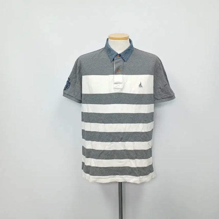 [BUNJANG] Beanpole Short-Sleeve Polo T-Shirt Embroidered Cotton 100 / 빈폴 반팔 카라 티셔츠 자수 코튼 100