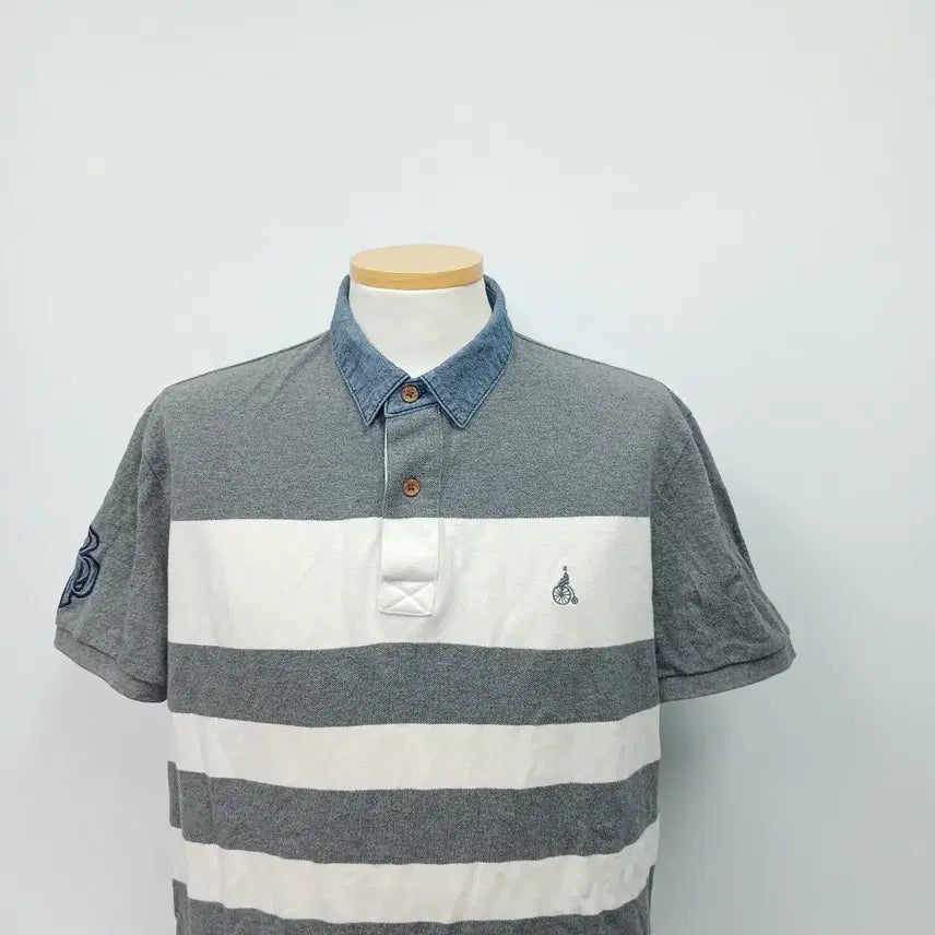 [BUNJANG] Beanpole Short-Sleeve Polo T-Shirt Embroidered Cotton 100 / 빈폴 반팔 카라 티셔츠 자수 코튼 100
