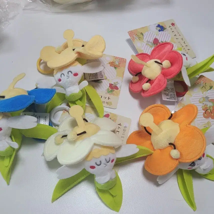 [BUNJANG] Pokemon Flabébé Flower Mascot Plush Keychain Bundle Set / 포켓몬 플라베베 꽃 마스코트 인형 키링