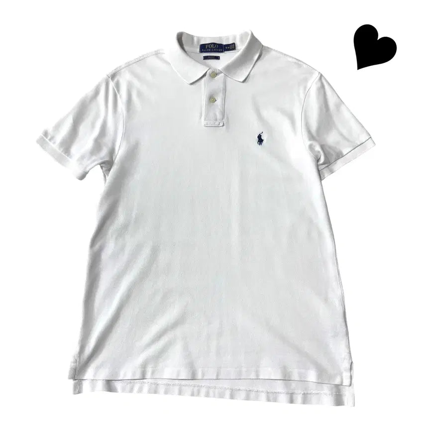 [BUNJANG] Polo Ralph Lauren White Short-Sleeve Polo Shirt / 신형 폴로 랄프로렌 화이트 반팔카라티