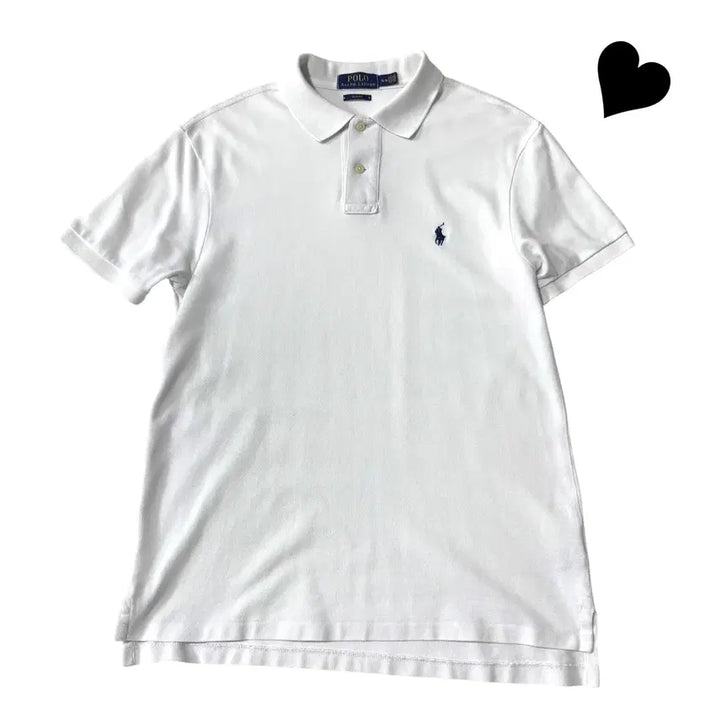 [BUNJANG] Polo Ralph Lauren White Short-Sleeve Polo Shirt / 신형 폴로 랄프로렌 화이트 반팔카라티