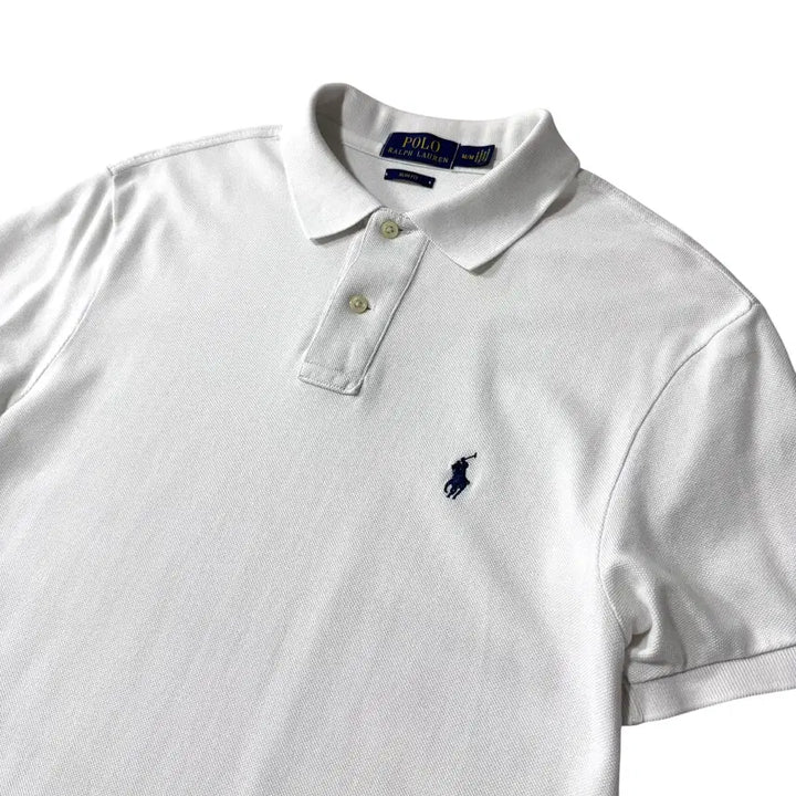 [BUNJANG] Polo Ralph Lauren White Short-Sleeve Polo Shirt / 신형 폴로 랄프로렌 화이트 반팔카라티