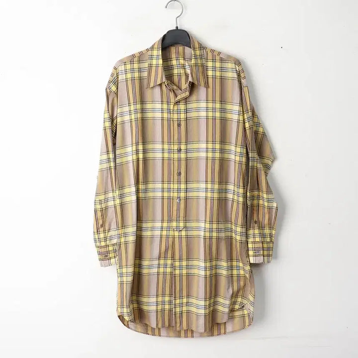 [BUNJANG] ZUCCA Check Long Shirt (Recommended Size 55) / 55/ZUCCA 주카 체크 롱 셔츠
