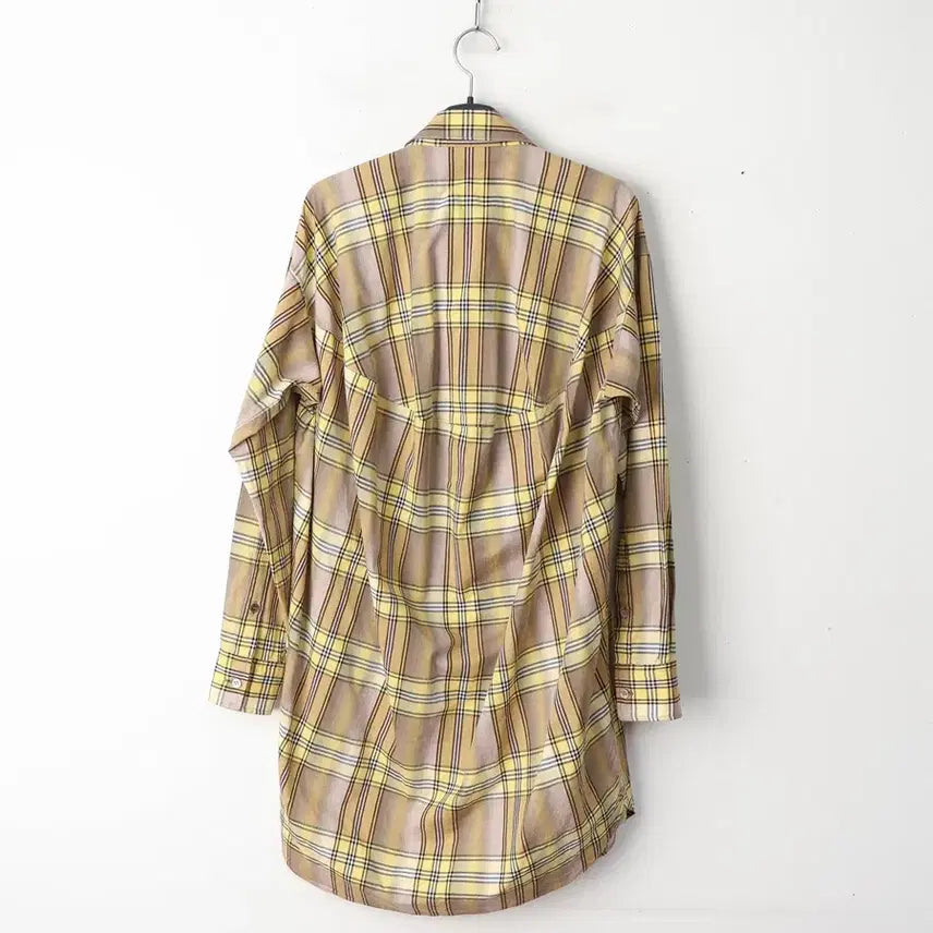 [BUNJANG] ZUCCA Check Long Shirt (Recommended Size 55) / 55/ZUCCA 주카 체크 롱 셔츠