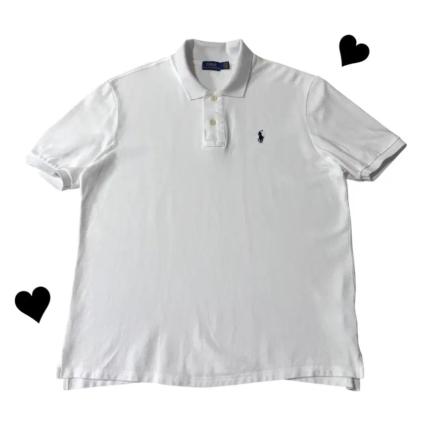 [BUNJANG] Polo Ralph Lauren White Short Sleeve Polo Shirt / 신형 폴로 랄프로렌 화이트 반팔카라티