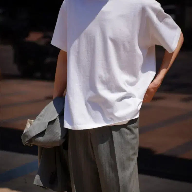 [BUNJANG] BODHI Cashmere Cotton Silk Blend Short Sleeve T-Shirt White / [3] BODHI CASHMERE 반팔티 화이트