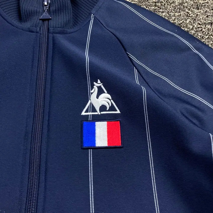 [BUNJANG] Le Coq Sportif Striped Track Top Jersey / 르꼬끄 스트라이프 트랙탑 져지
