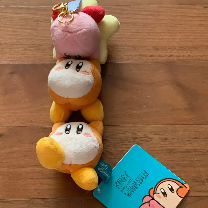 [BUNJANG] Kirby &amp; Waddle Dee Mascot Keychain / 별의커비 커비&amp;웨이들디 마스코트 키링