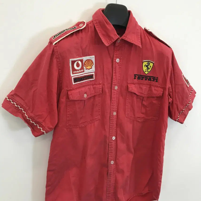 [BUNJANG] Vintage 90s Ferrari Marlboro Racing Shirt / 90s 빈티지 페라리 말보로 레이싱셔츠 [L]