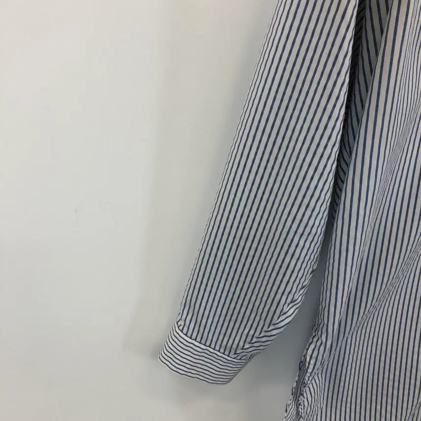 [BUNJANG] Studio Tomboy Oversized Stripe Shirt Blue / 스튜디오톰보이 오버 스트라이프셔츠 FREE
