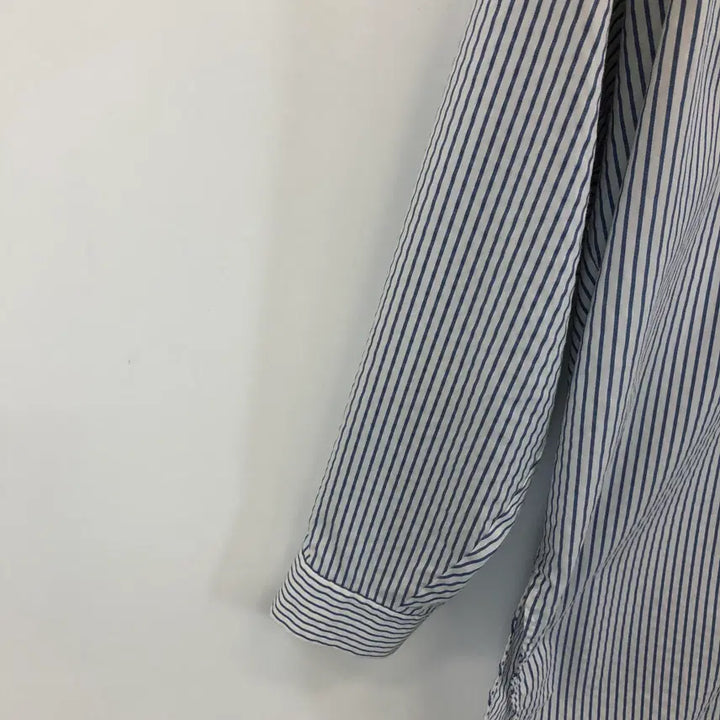 [BUNJANG] Studio Tomboy Oversized Stripe Shirt Blue / 스튜디오톰보이 오버 스트라이프셔츠 FREE