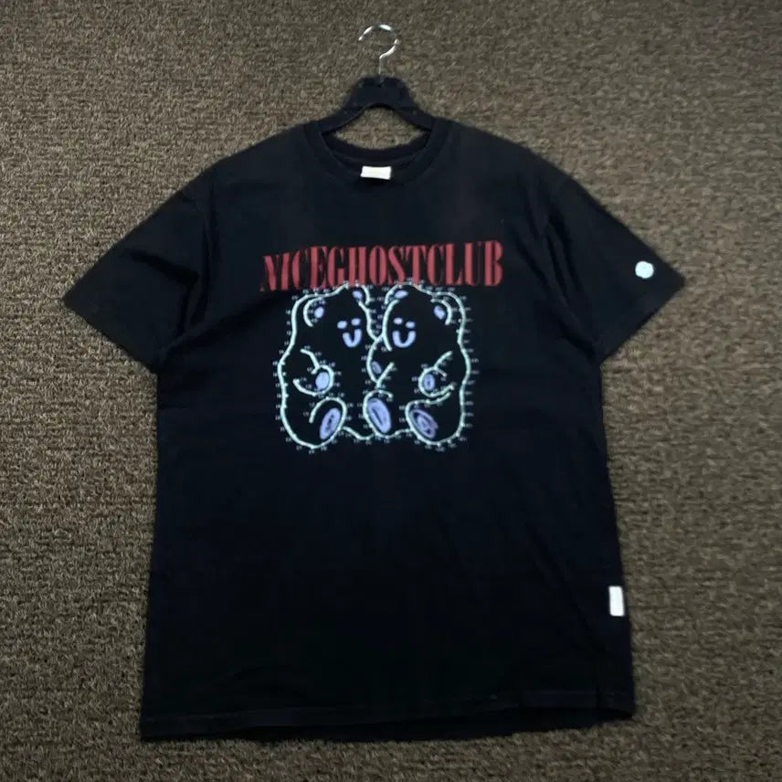 [BUNJANG] Nice Ghost Club Black Short Sleeve T-Shirt / 나이스고스트클럽 블랙 반팔 티셔츠
