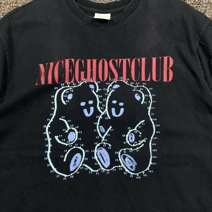 [BUNJANG] Nice Ghost Club Black Short Sleeve T-Shirt / 나이스고스트클럽 블랙 반팔 티셔츠