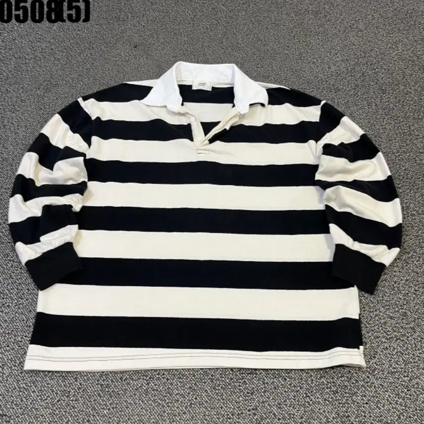 [BUNJANG] Rapsstudio Stripe Rugby Long Sleeve T-Shirt / 랩스튜디오 스트라이프 럭비 긴팔 티셔츠