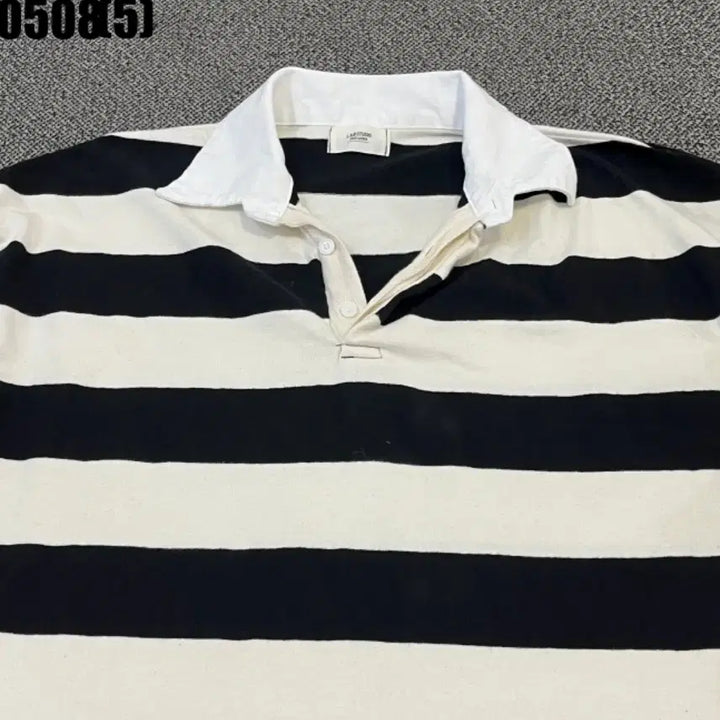 [BUNJANG] Rapsstudio Stripe Rugby Long Sleeve T-Shirt / 랩스튜디오 스트라이프 럭비 긴팔 티셔츠