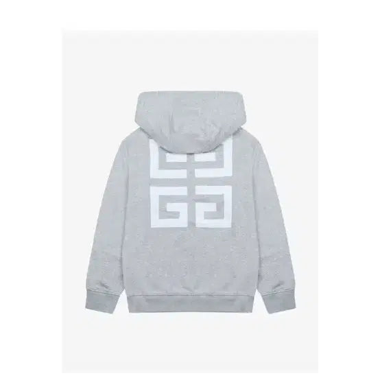 [BUNJANG] Givenchy Grey Logo Signature Pattern Zip-Up Hoodie / 지방시 그레이 후드집업