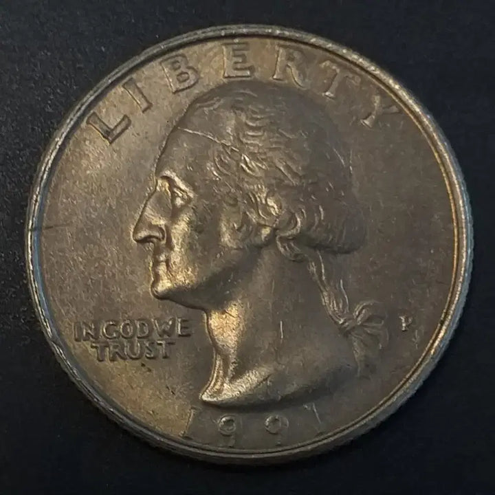 [BUNJANG] 1991 United States Quarter Coin / 1991년 미국 쿼터 동전 w927