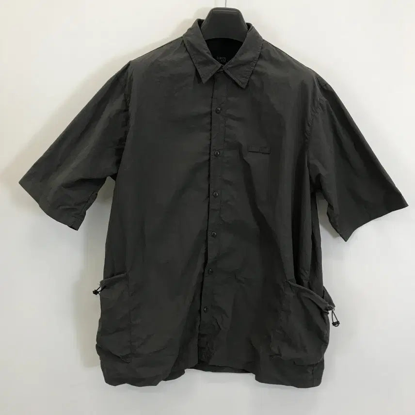 [BUNJANG] Dimitri Black Nylon Comfort Overshirt / 디미트리블랙 컴포트 반팔 오버셔츠 [3]