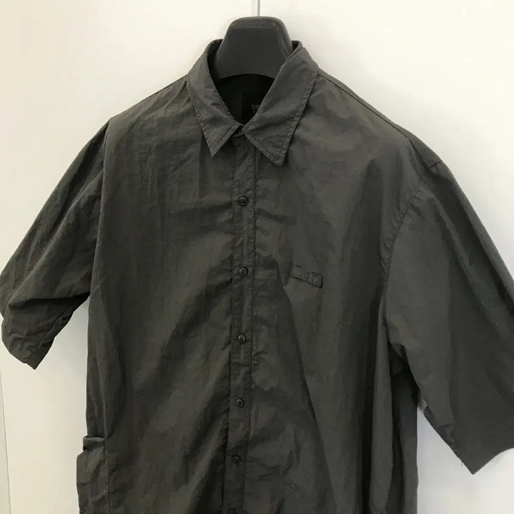[BUNJANG] Dimitri Black Nylon Comfort Overshirt / 디미트리블랙 컴포트 반팔 오버셔츠 [3]