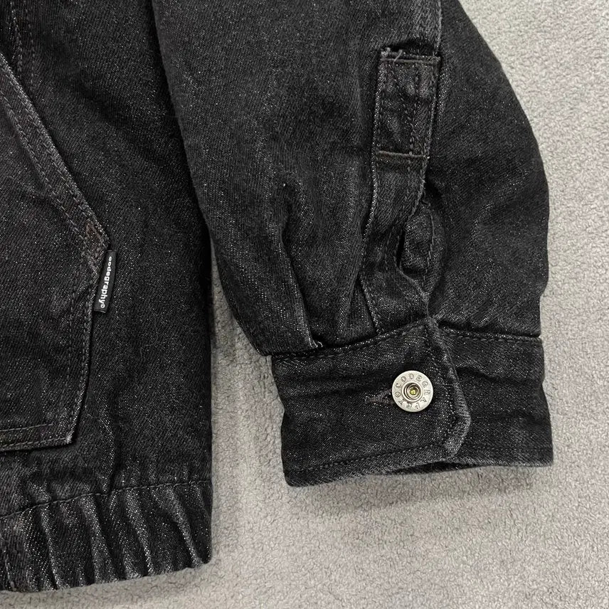 [BUNJANG] Code Graphy Corduroy Collar Denim Work Jacket / M 새상품 코드그라피 코듀로이 카라 데님 워크자켓
