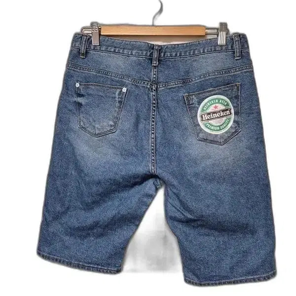 [BUNJANG] Bluestone Heineken Distressed Denim Shorts L / 블루스톤 하이네켄 디스트로이드 남자 여름용 남성 청반바지팬츠L