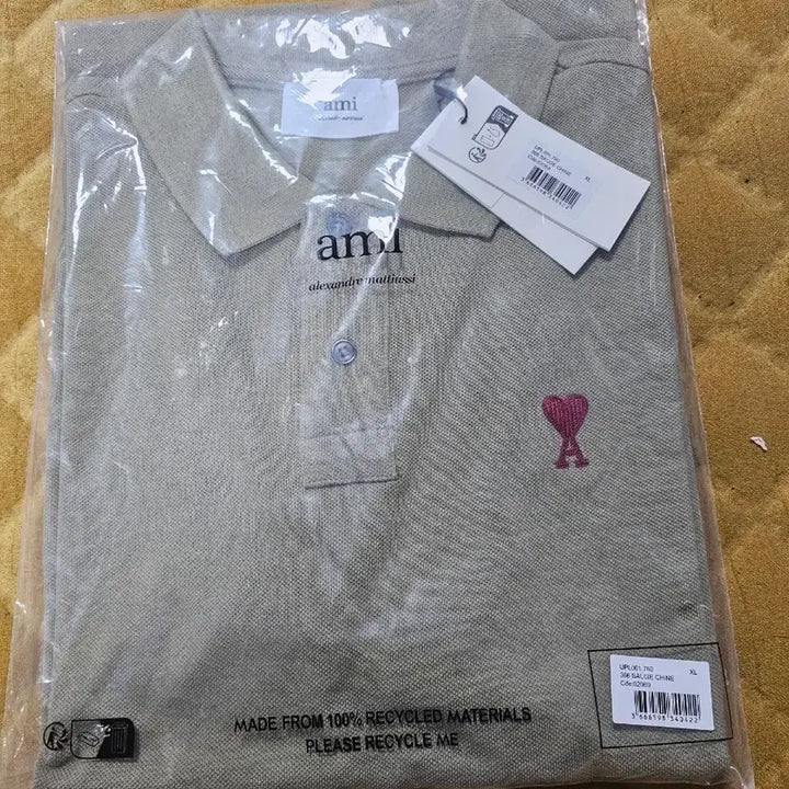 [BUNJANG] Ami Heart Logo Polo Shirt XL / 아미 하트 로고 카라티 XL 새상품