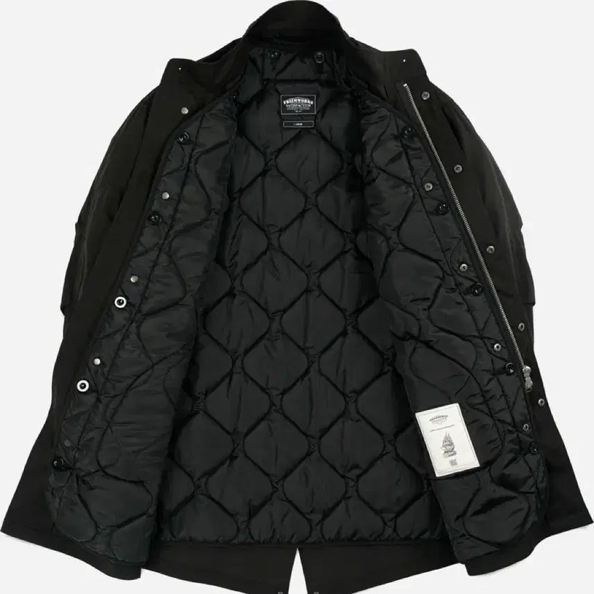 [BUNJANG] Prismworks Vincent M65 Fishtail Parka Black Matte (Includes Liner Jacket) / [프리즘웍스] M65 빈센트 피쉬테일 파카 블랙 무광 L (내피 포함)