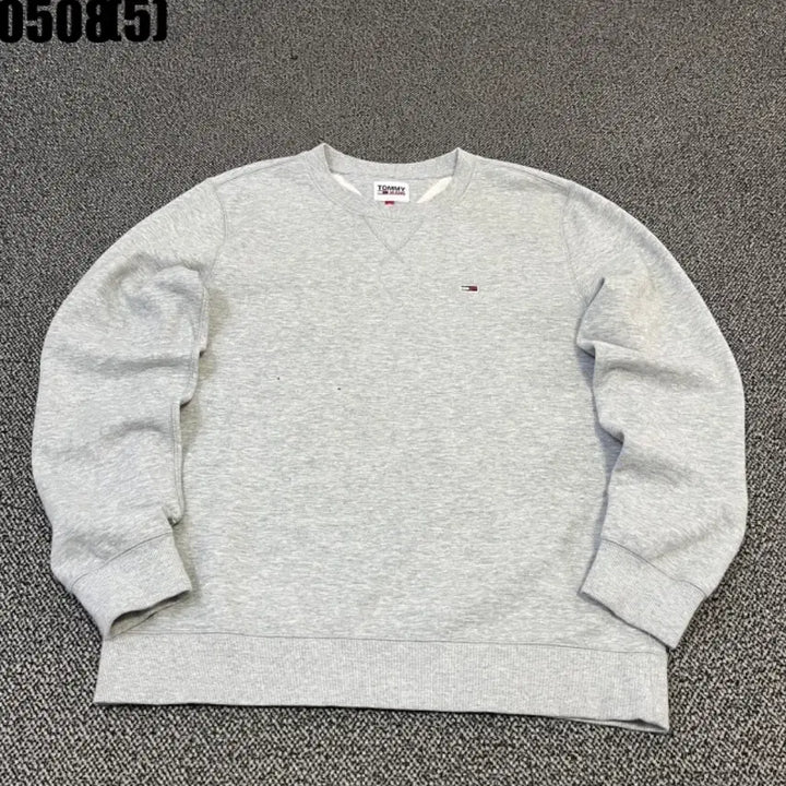 [BUNJANG] Tommy Hilfiger Gray Crewneck Sweatshirt / 타미힐피거 그레이 맨투맨 티셔츠