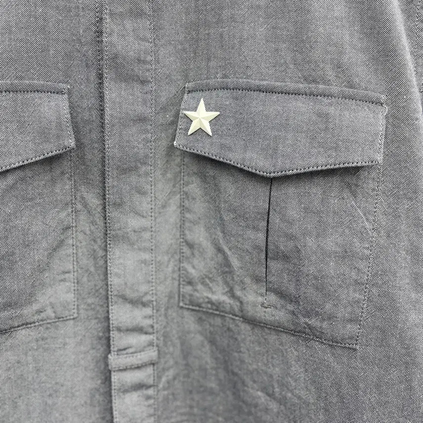 [BUNJANG] Solid Homme Denim-Like Long Sleeve Shirt / 솔리드 옴므 긴팔셔츠