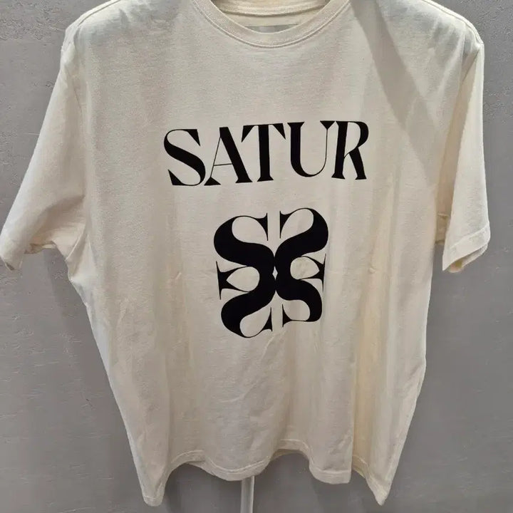 [BUNJANG] Satur Cotton Short Sleeve T-Shirt Beige M / 세터 SATUR 반팔 티셔츠 M/베이지