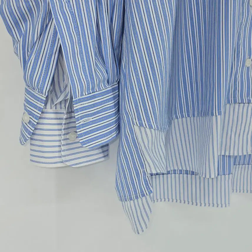 [BUNJANG] ZARA Striped Double Sleeve Shirt (L) / ZARA 스트라이프 이중소매 셔츠 L사이즈