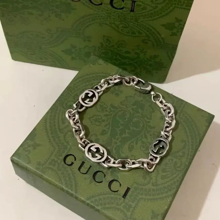[BUNJANG] Gucci Sterling Silver 925 Black Bracelet / 구찌 GUCCI 브레슬릿에이징