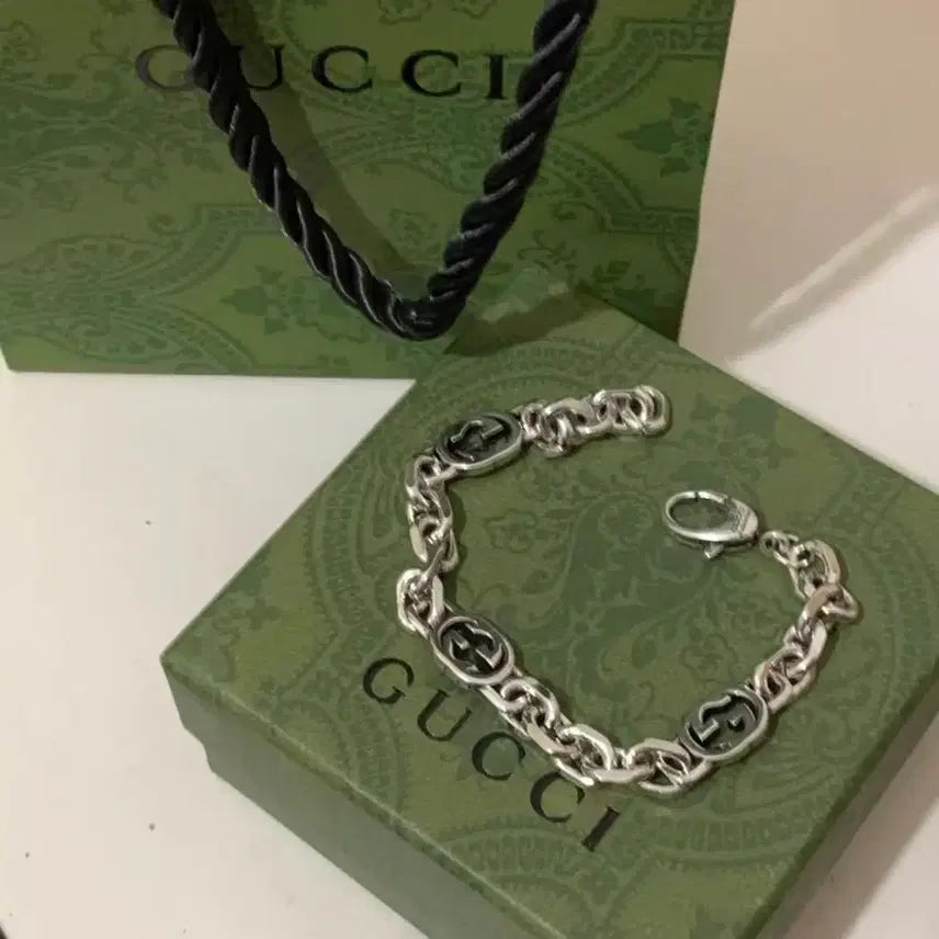 [BUNJANG] Gucci Sterling Silver 925 Black Bracelet / 구찌 GUCCI 브레슬릿에이징