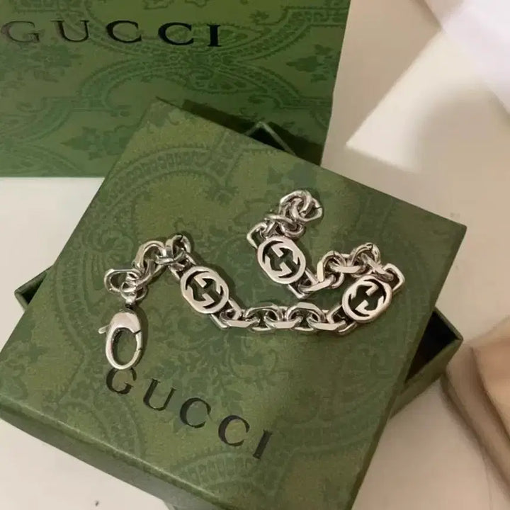 [BUNJANG] Gucci Sterling Silver 925 Black Bracelet / 구찌 GUCCI 브레슬릿에이징