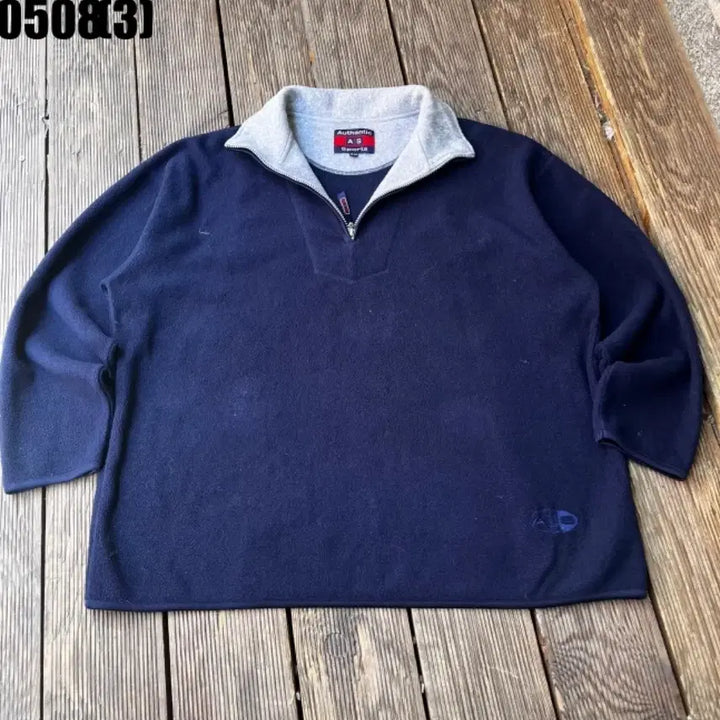 [BUNJANG] A.S. Sports Navy Half-Zip Fleece / A.S.Sports 네이비 하프집업 플리스