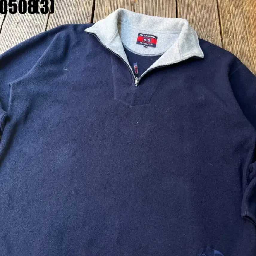 [BUNJANG] A.S. Sports Navy Half-Zip Fleece / A.S.Sports 네이비 하프집업 플리스
