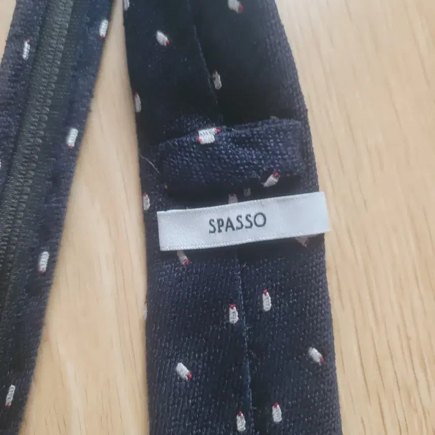 [BUNJANG] SPASSO Navy Dot Necktie / SPASSO 네이비 도트 넥타이