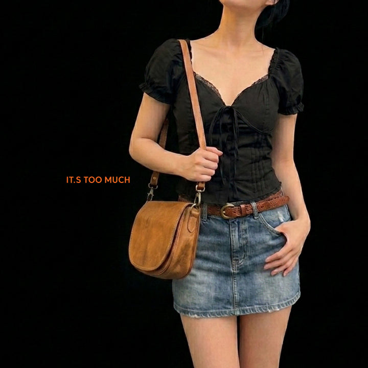 [BUNJANG] 495 Leather Crossbody Bag / 495 크로스가방 크로스백 가죽백 가죽가방 빈티지가방 여자가방 여자백