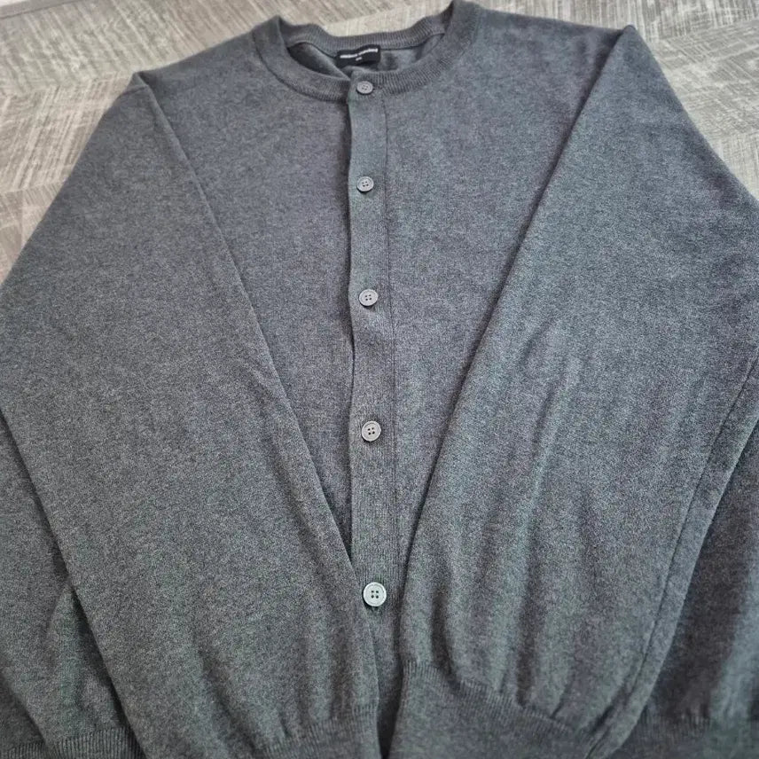 [BUNJANG] Musinsa Washable Supima Cotton Round Neck Cardigan Medium Grey / 무신사 워셔블 수피마 코튼 라운드 넥 가디건 미디엄 그레이
