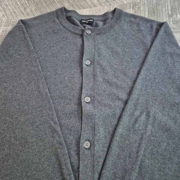 [BUNJANG] Musinsa Washable Supima Cotton Round Neck Cardigan Medium Grey / 무신사 워셔블 수피마 코튼 라운드 넥 가디건 미디엄 그레이