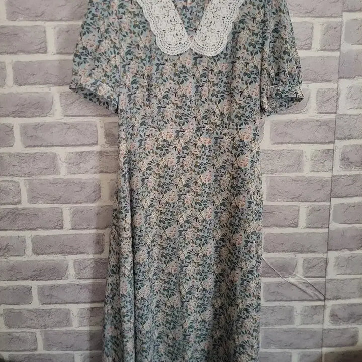 [BUNJANG] Page Flynn Lace Collar Flower Long Dress / 페이지플린 레이스카라 플라워 롱원피스/알뜰한여우