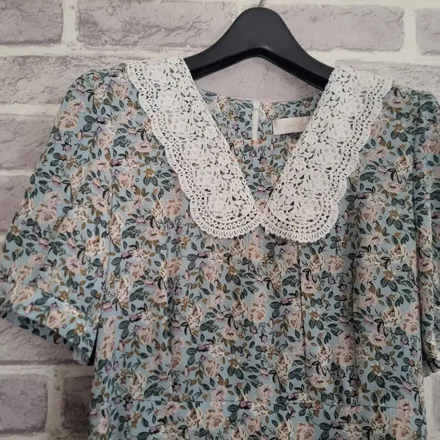 [BUNJANG] Page Flynn Lace Collar Flower Long Dress / 페이지플린 레이스카라 플라워 롱원피스/알뜰한여우