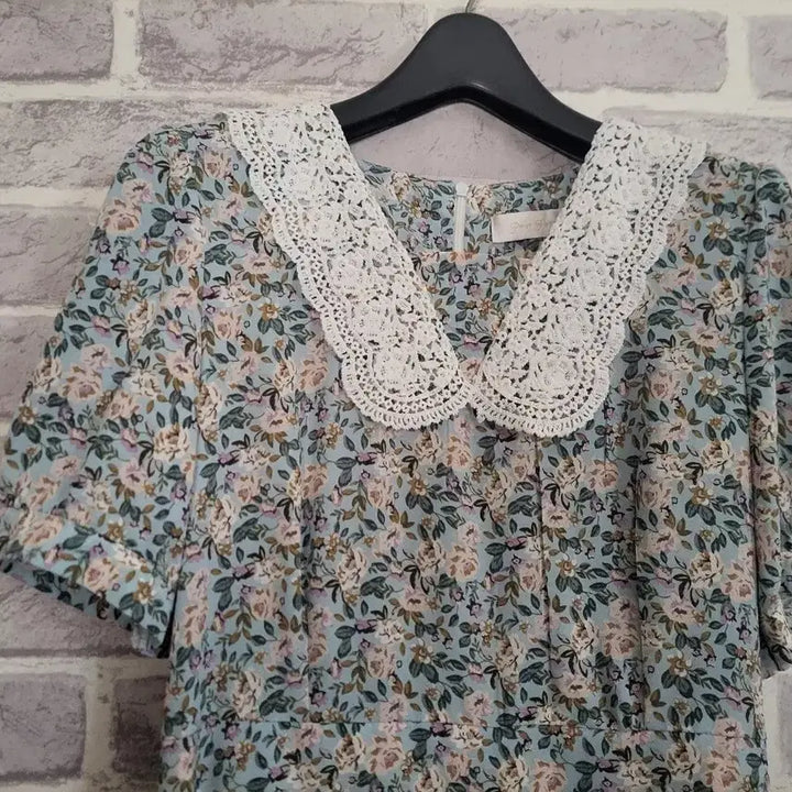 [BUNJANG] Page Flynn Lace Collar Flower Long Dress / 페이지플린 레이스카라 플라워 롱원피스/알뜰한여우