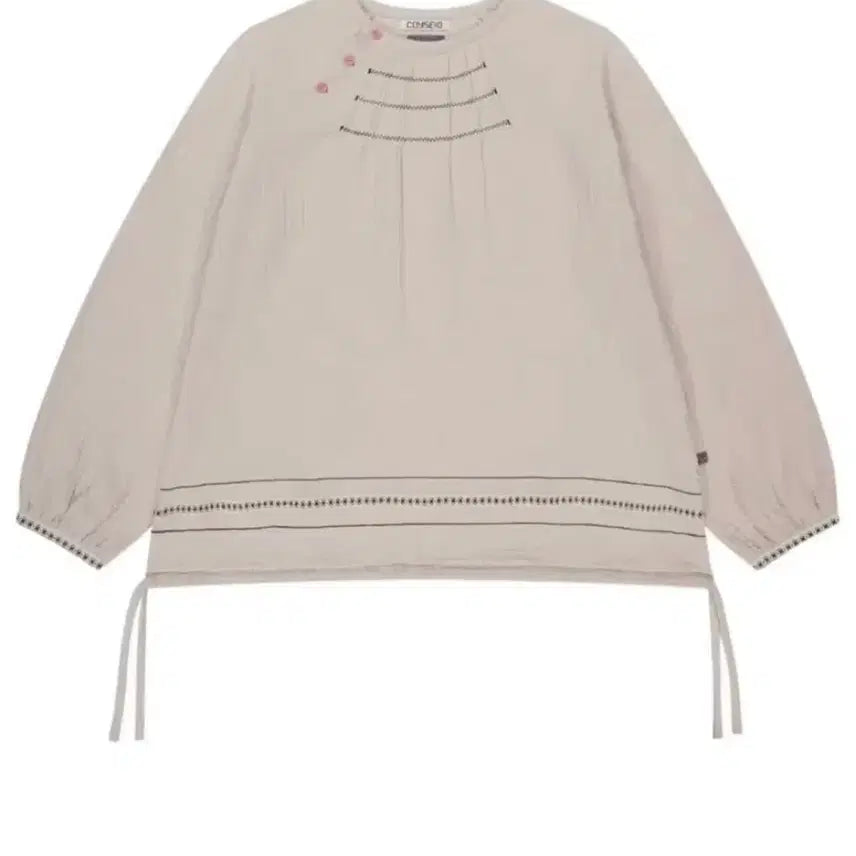 [BUNJANG] Koiseo Bryce Zigzag Blouse Beige / 코이세이오 브라이스 지그재그 블라우스 베이지
