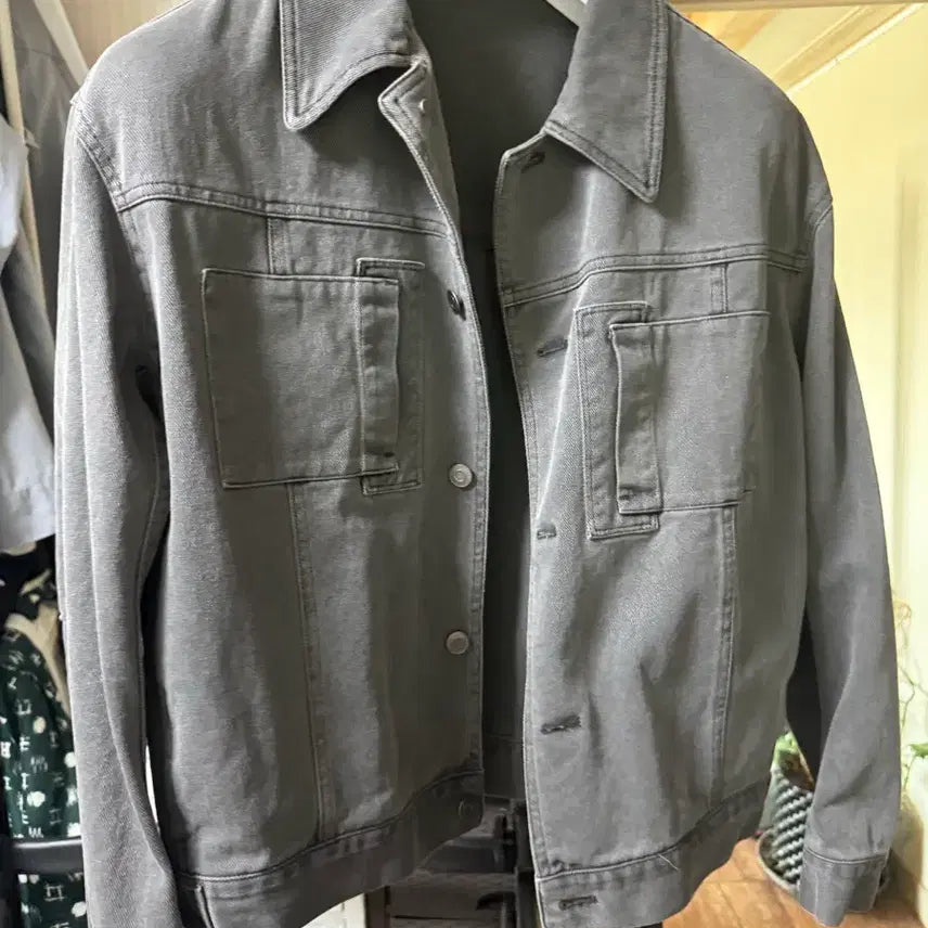 [BUNJANG] COOR Two Pocket Denim Jacket Grey S / 쿠어 투포켓 데님 자켓 그레이 S 사이즈 판매