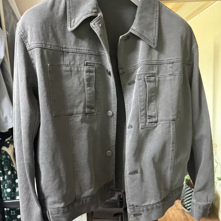 [BUNJANG] COOR Two Pocket Denim Jacket Grey S / 쿠어 투포켓 데님 자켓 그레이 S 사이즈 판매